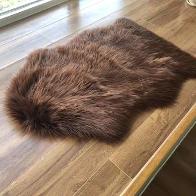 Nice quality warm faux fur rug for interior decor