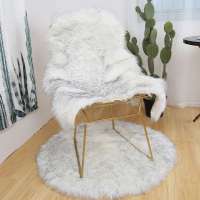 2020 wholesale color faux fur chair sheepskin rug for room decor