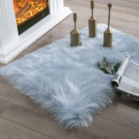 Hotsale luxurious artificial fox fur style shaggy faux fur rugs for home living room floor area decoration