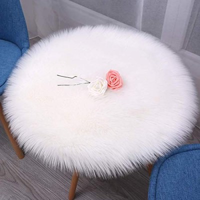 New design long fur shaggy artificial area carpet as chair cover decoration